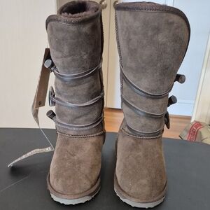 EMU Australia Water‑Resistant Sheepskin Boots – Brown Suede, NEW With Tags